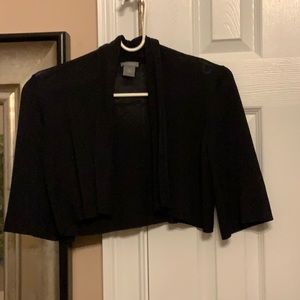 Ann Taylor cropped navy cardigan